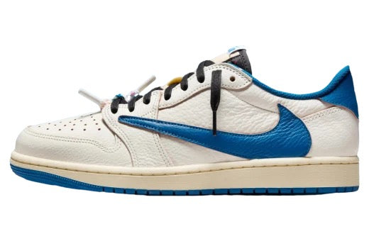 Travis Scott x Fragment Air Jordan 1 Low Sail / Military Blue