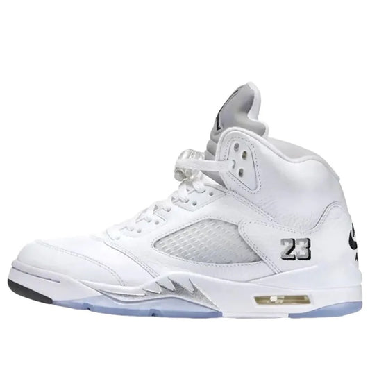 Air Jordan 5 White / Black / Metallic Silver